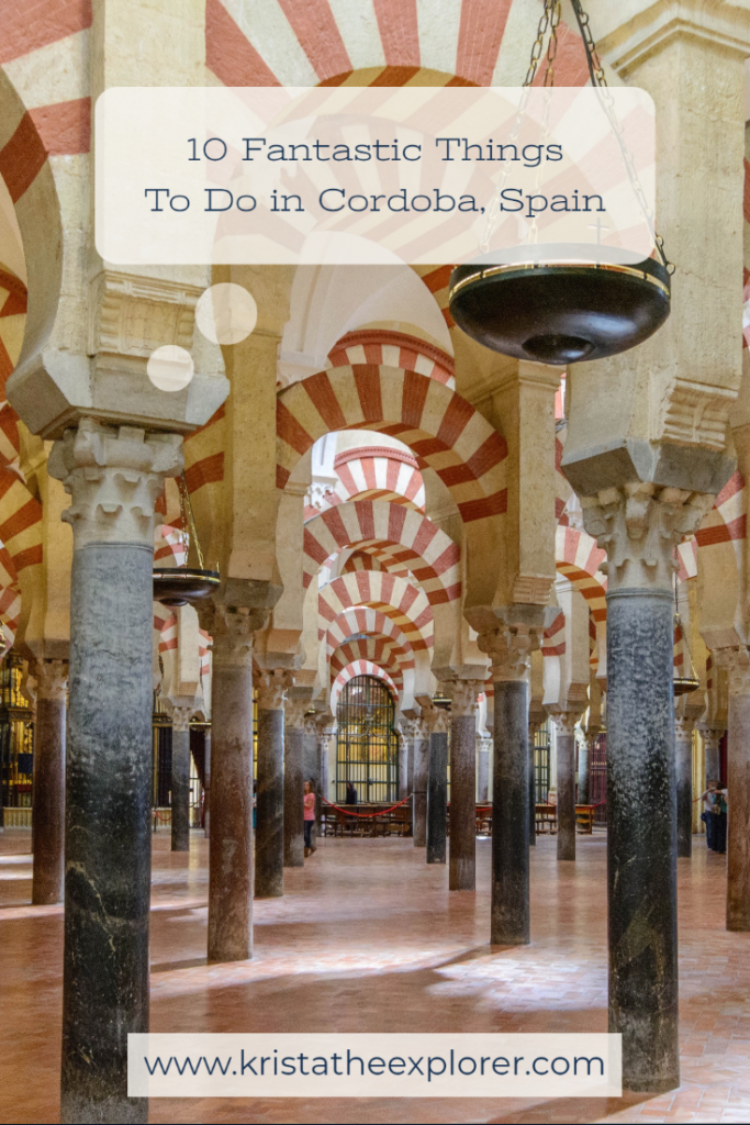 Interior of the Mezquita in Cordoba.