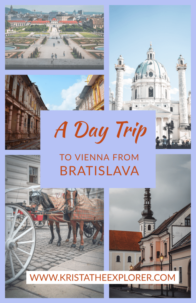 Photos of Bratislava and Vienna in collage.
