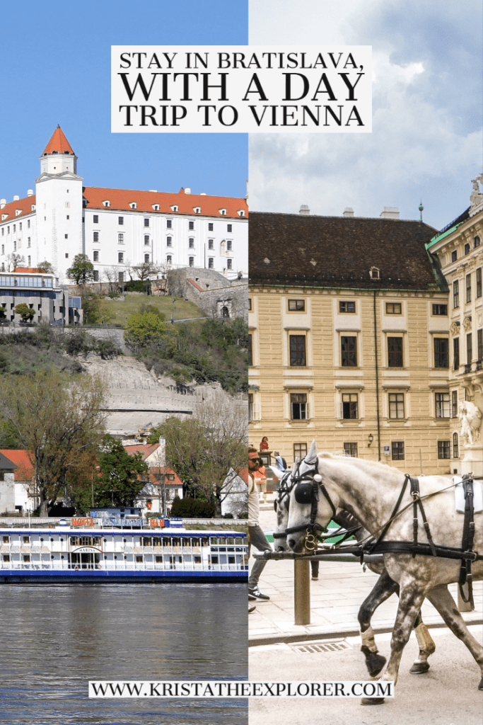 Bratislava and Vienna city photos.