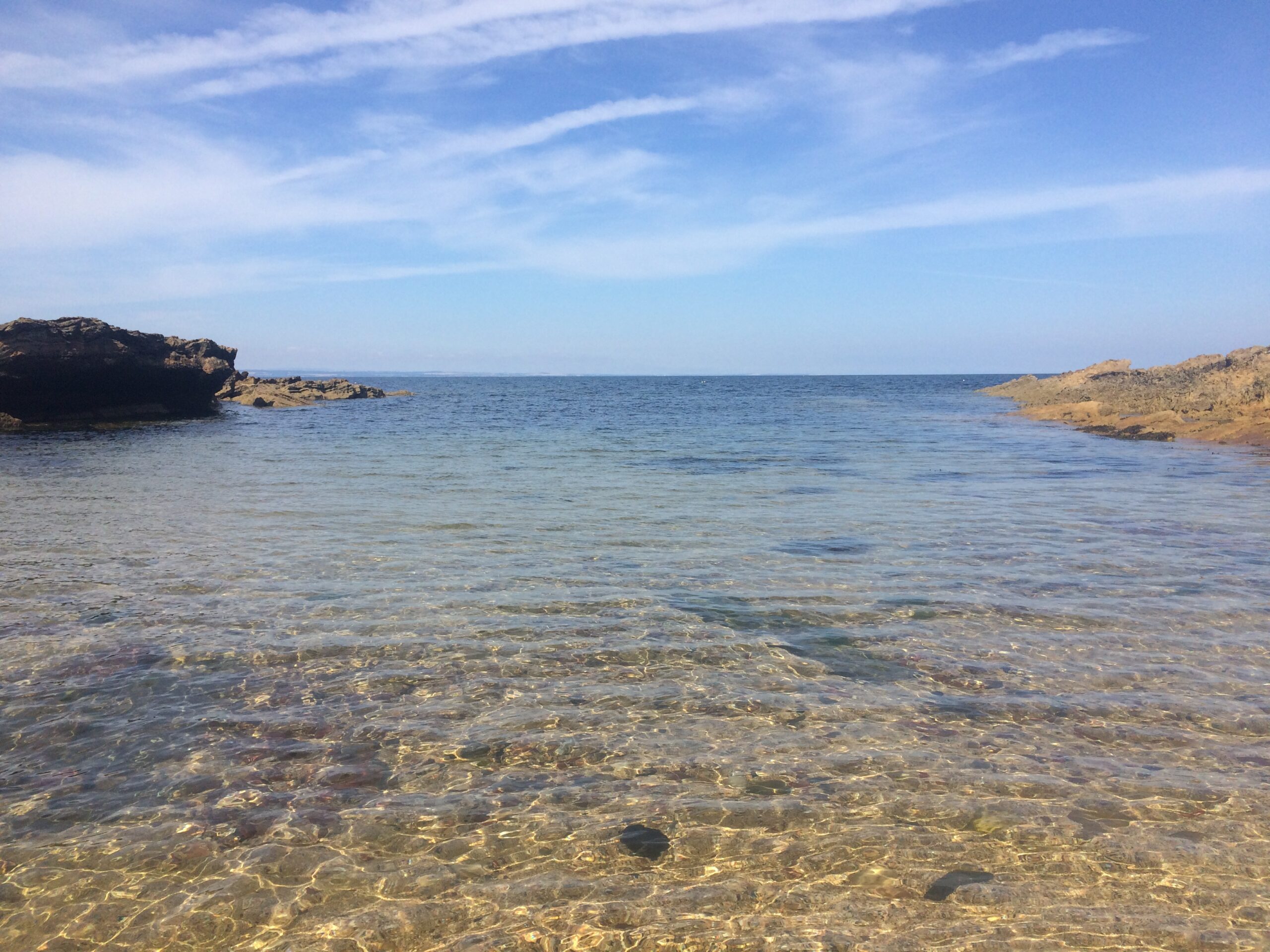 Clear water near St Andrews in Fife.