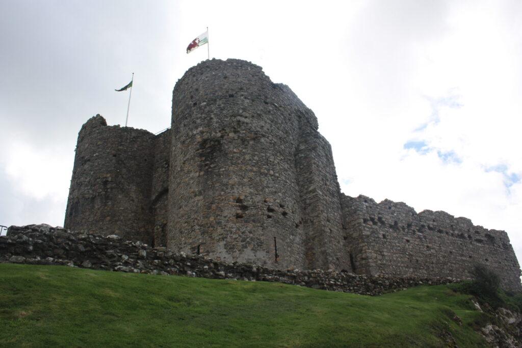 Criccieth Castle on a hill in Wales.