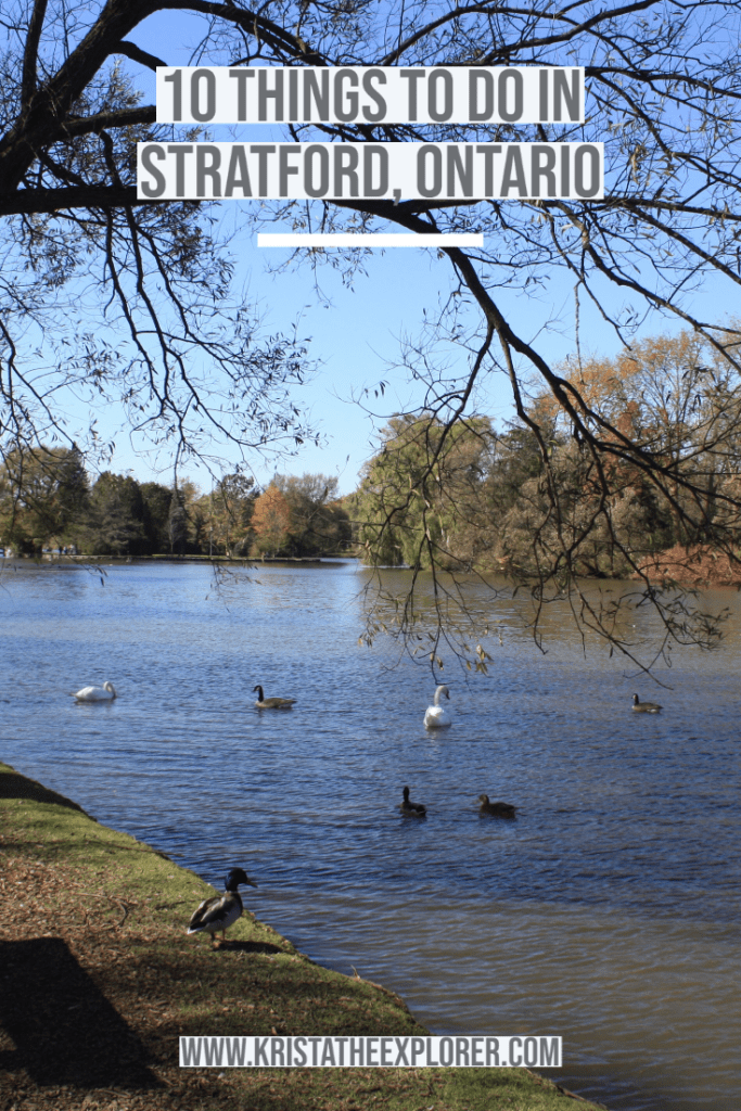 View of the Avon River in Stratford, Ontario.