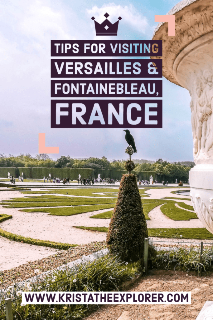 Palaces France | Krista the Explorer View of gardens of Versailles from side angle.