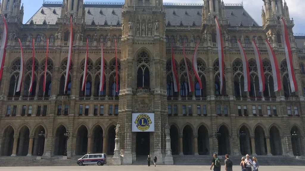 View of the city hall in Vienna.