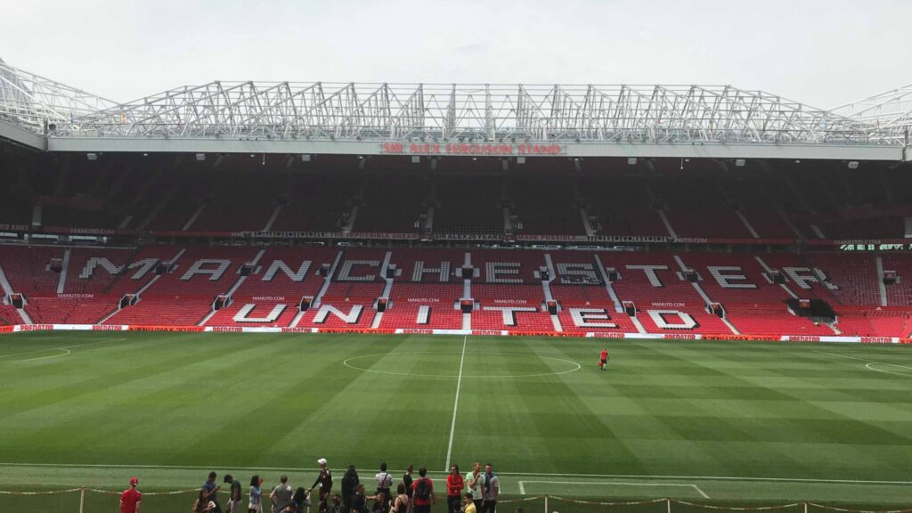View of Old Trafford football ground.