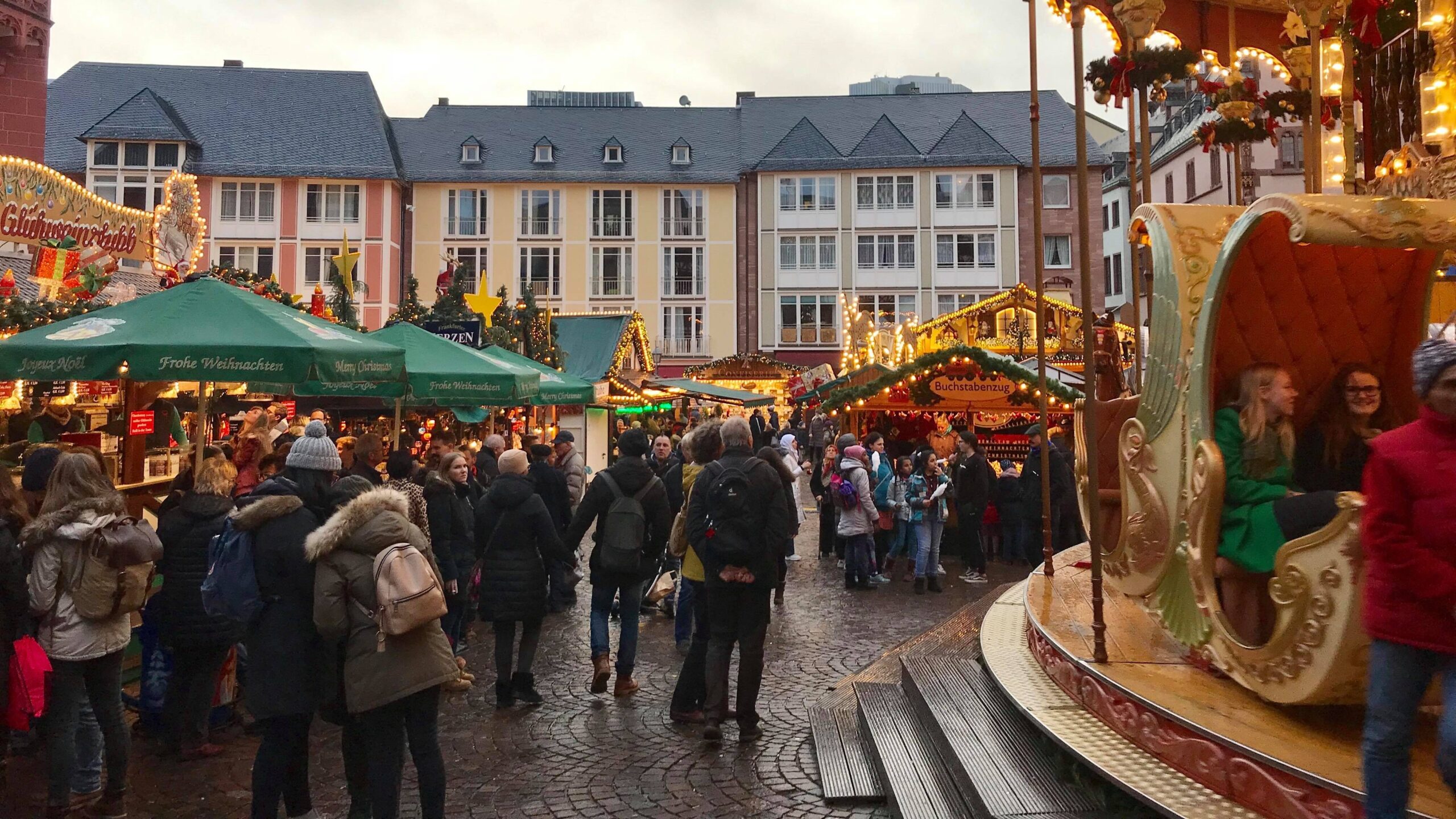 Carousel at the Frankfurt Christmas Market.