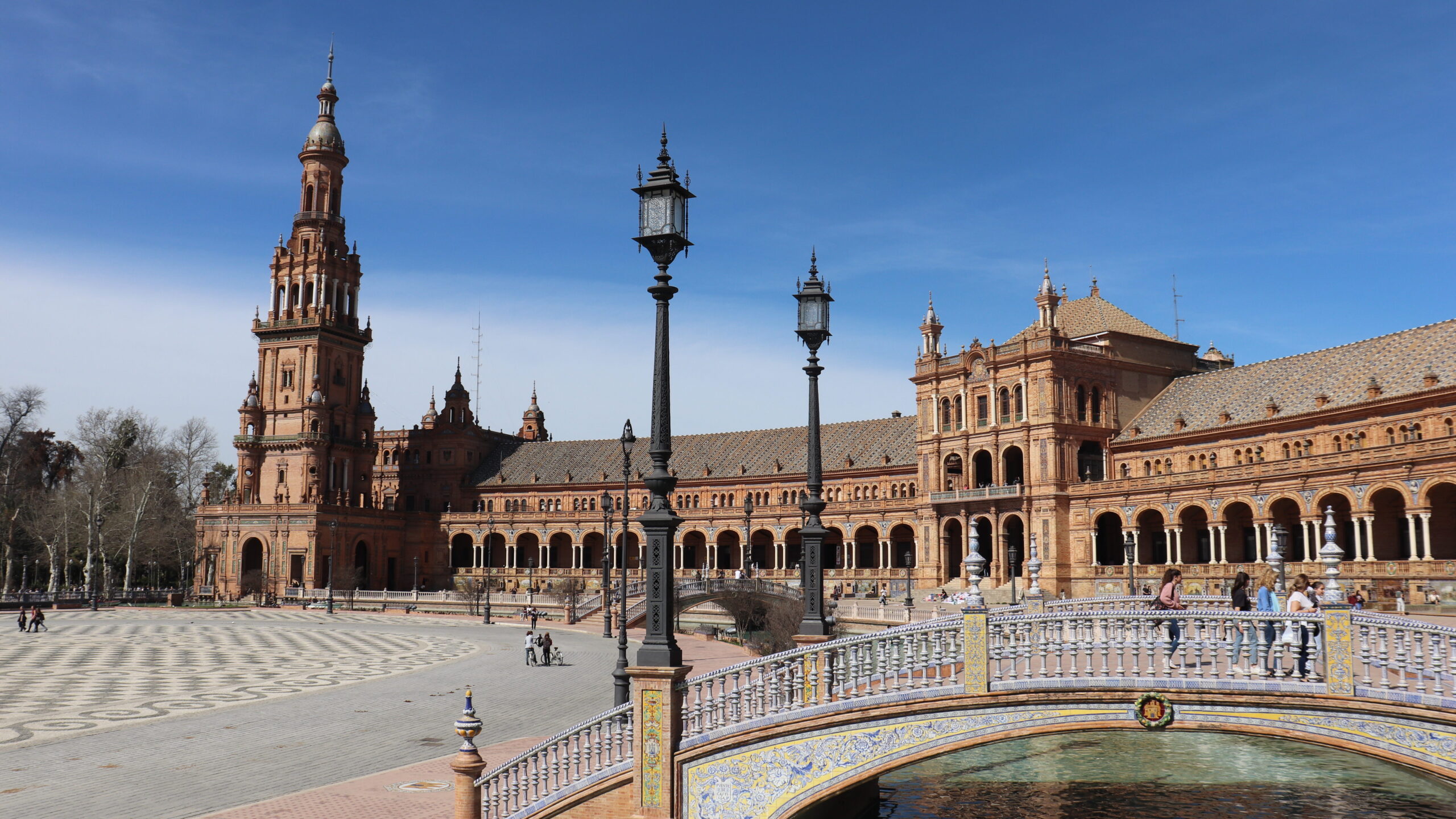 Beautiful historic plaza in Seville.