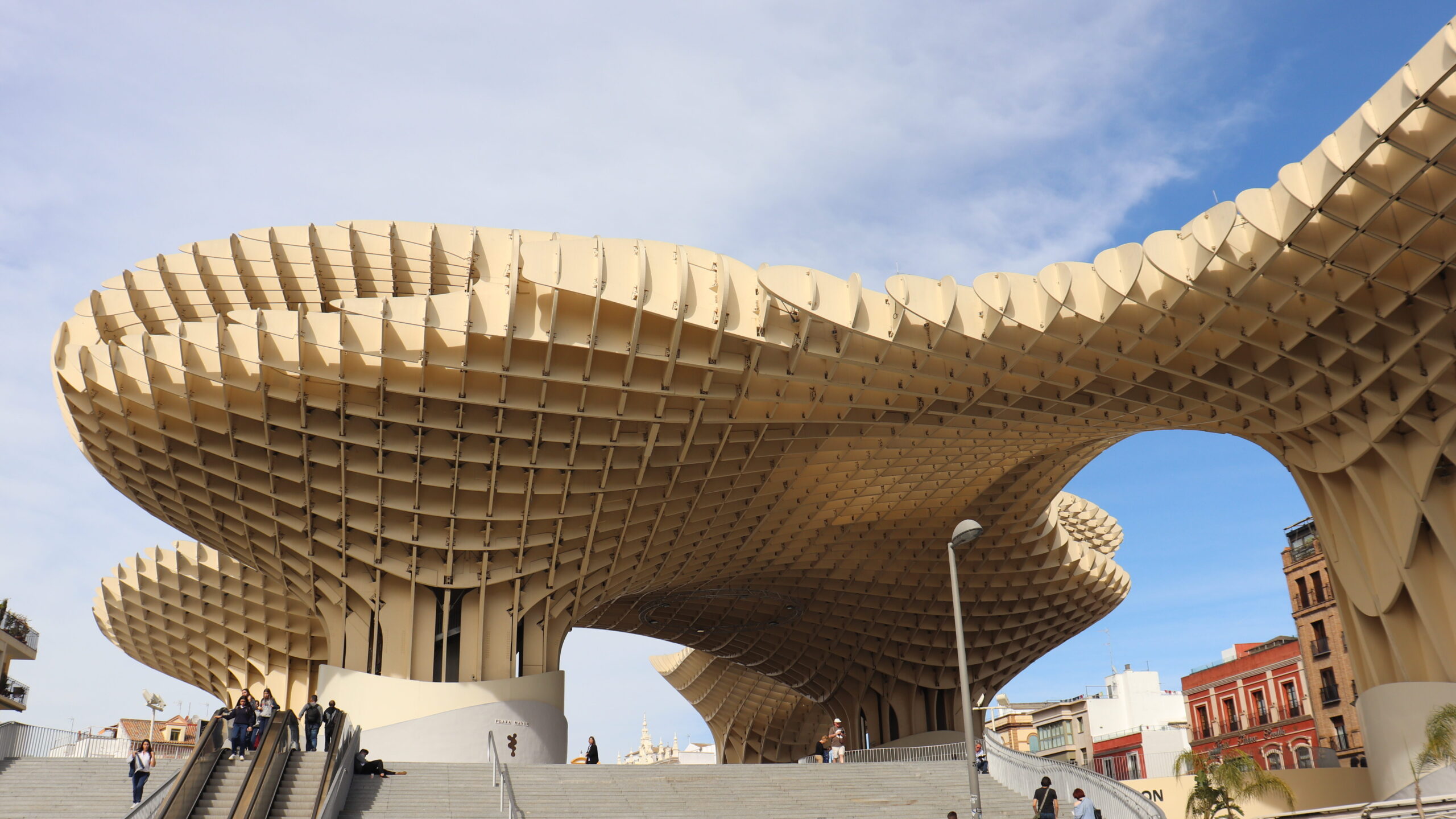 Large mushroom shaped structure in Seville.