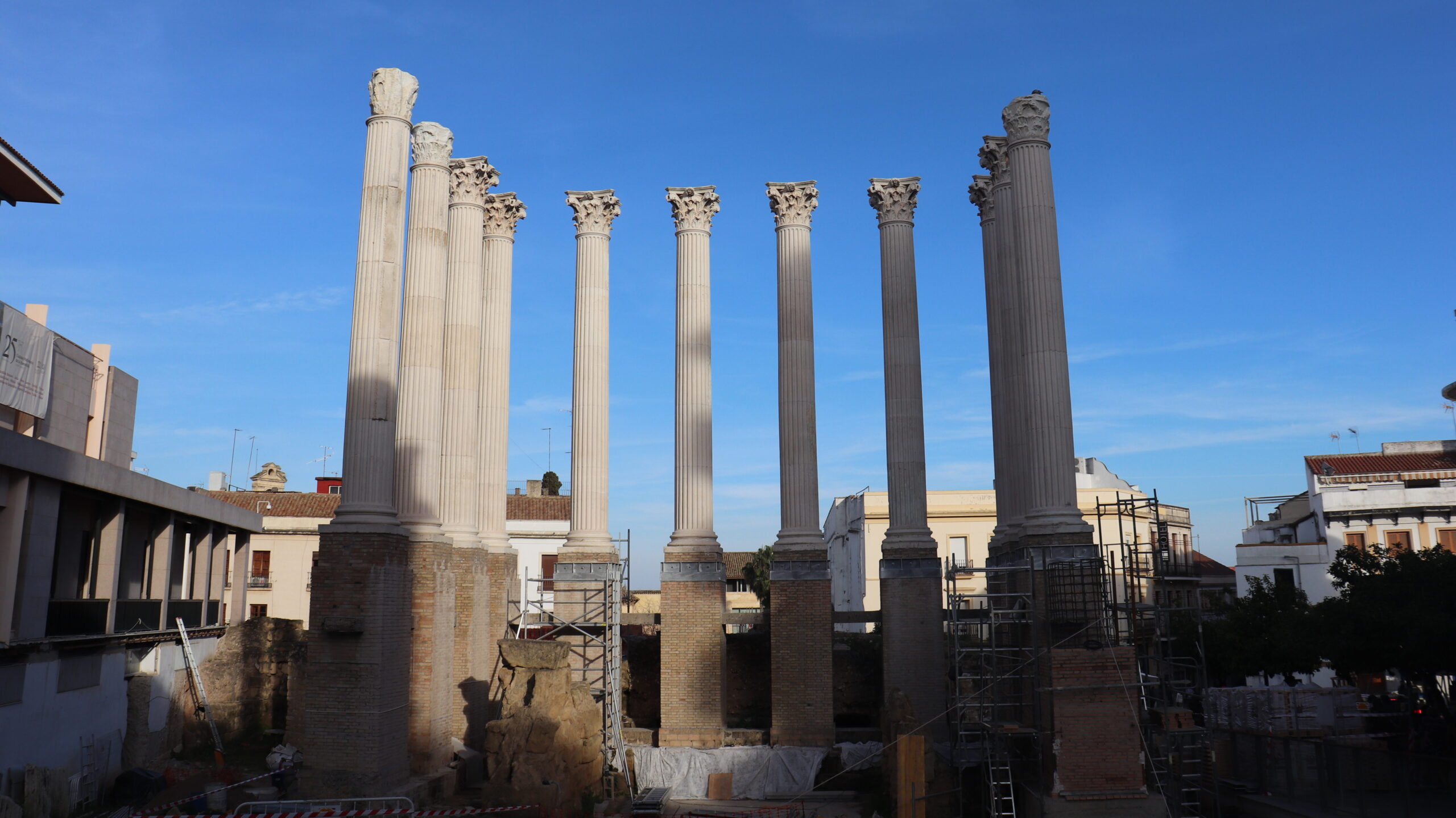 Pillars from ruins of Roman temple in Cordoba.