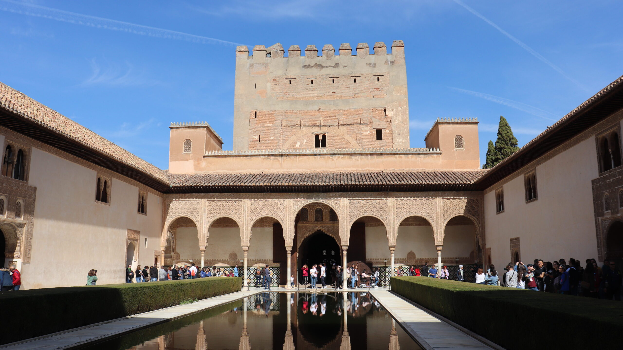 Inner courtyard of palace gardens during 2 days in Granada.