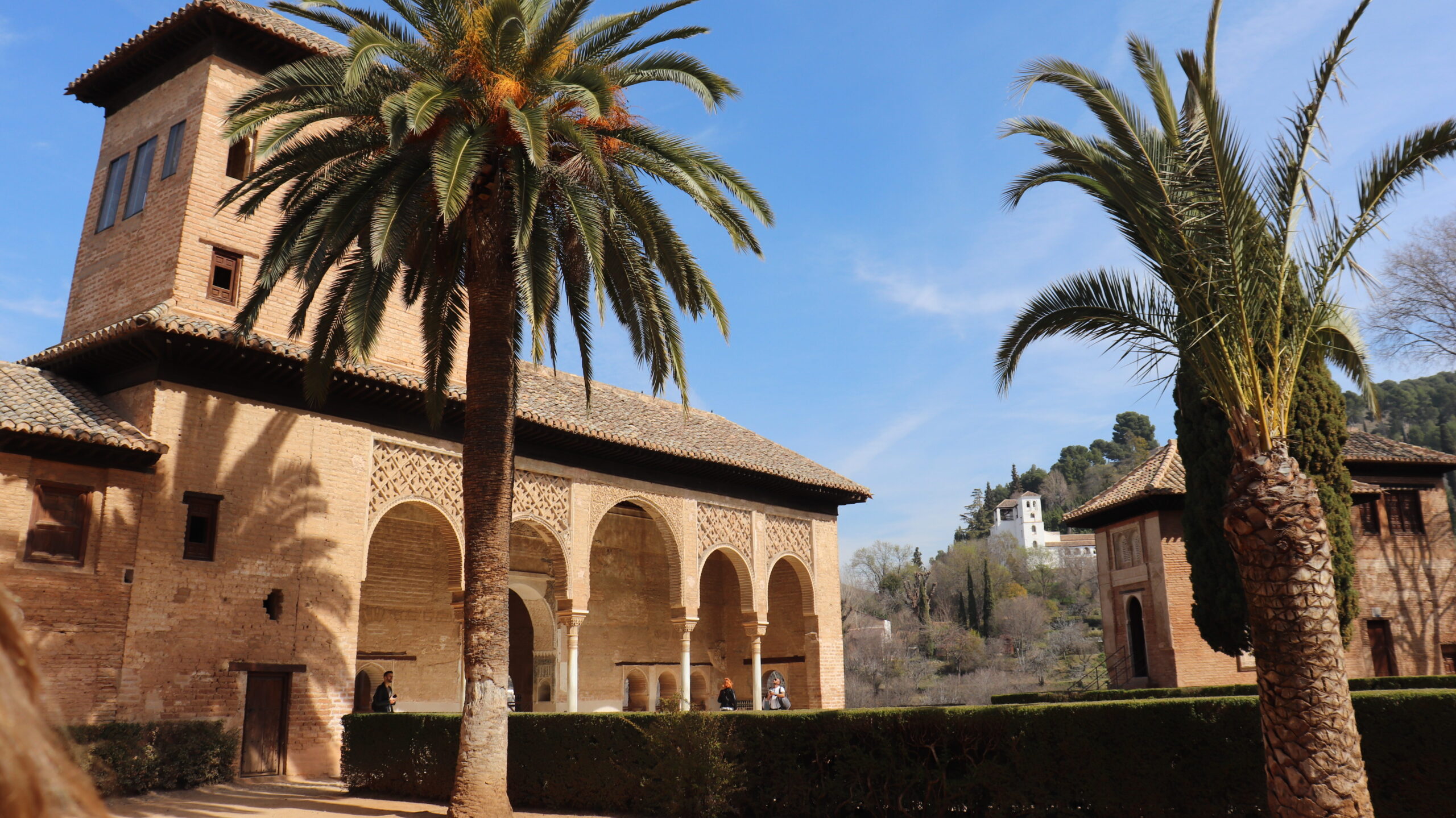 Palace complex inside Alhambra in Granada.