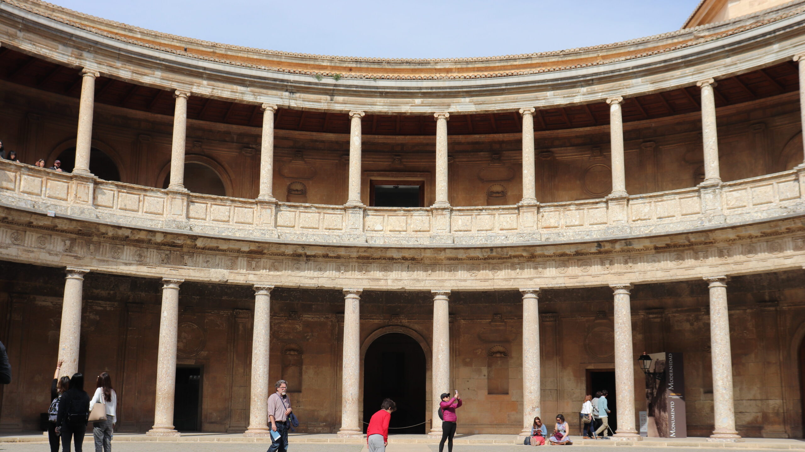 Interior of royal palace in Alhambra complex.