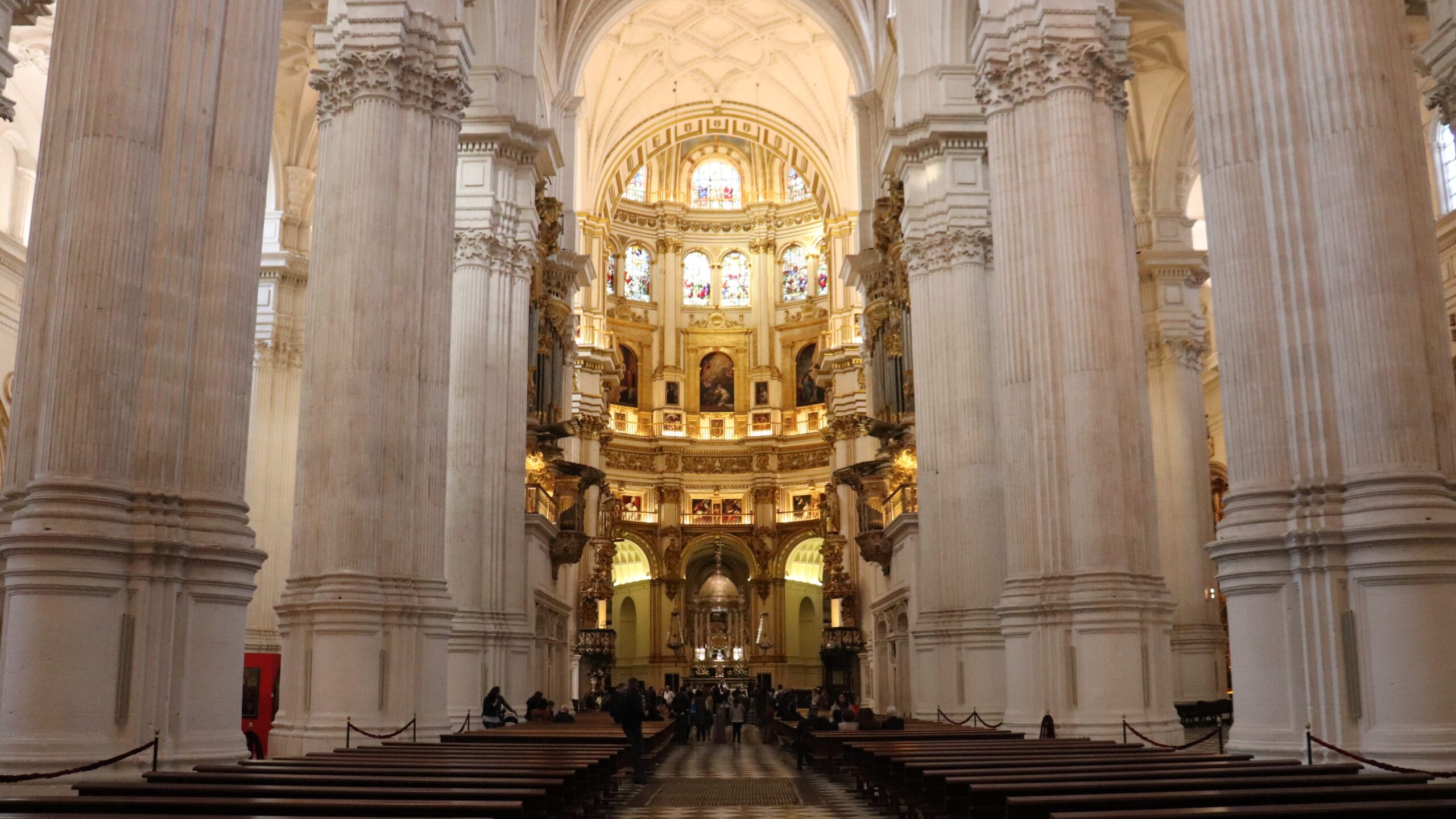 Interior of Granada Cathedral in Spain.