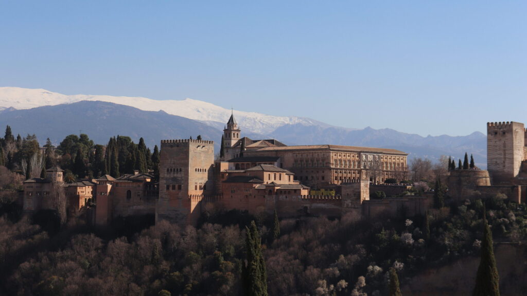 View of the Alhambra in Granada.