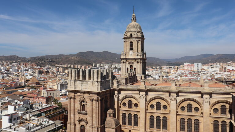 View of Malaga Cathedral from above.