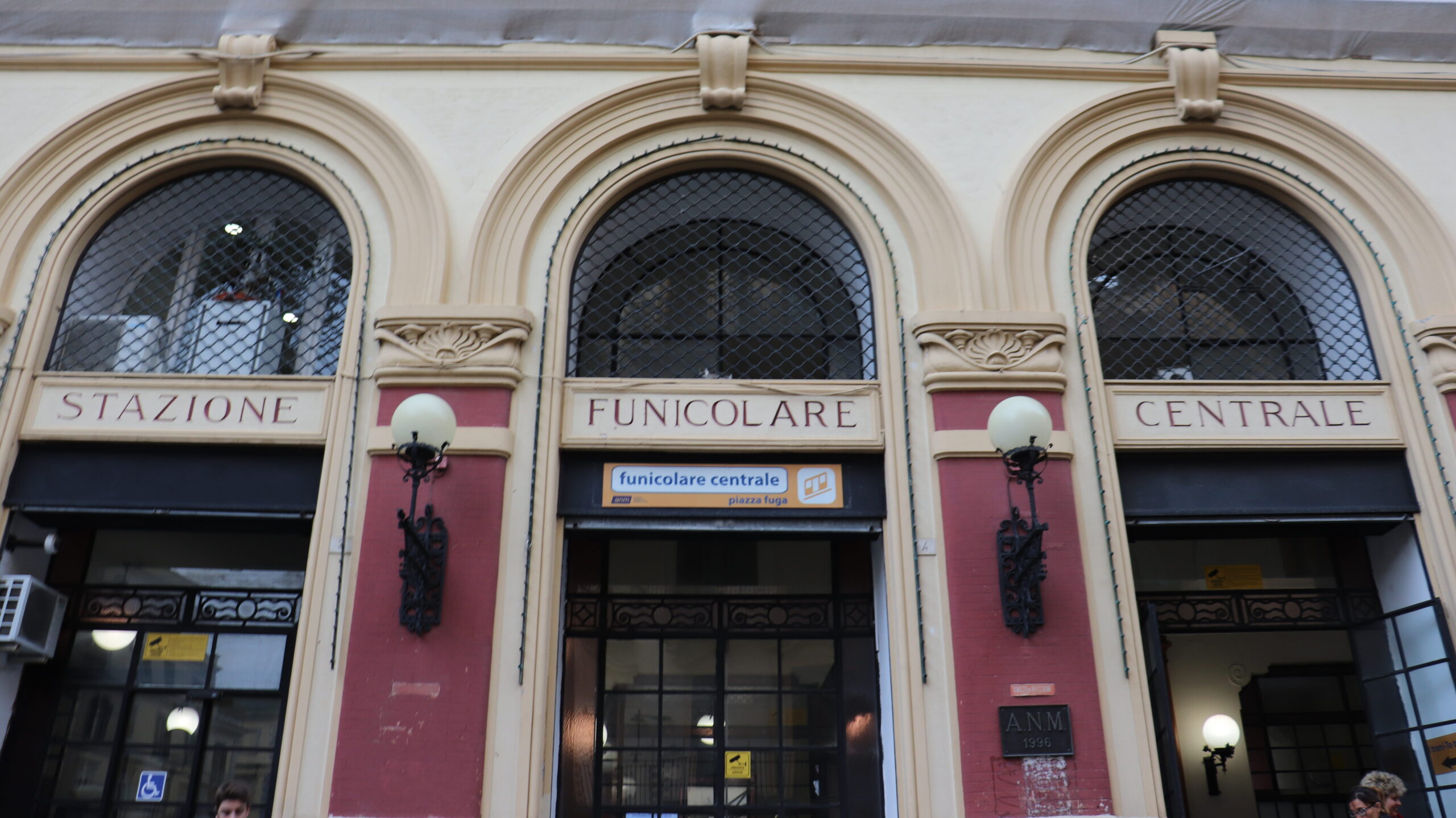 Entrance to the funicular in Naples.