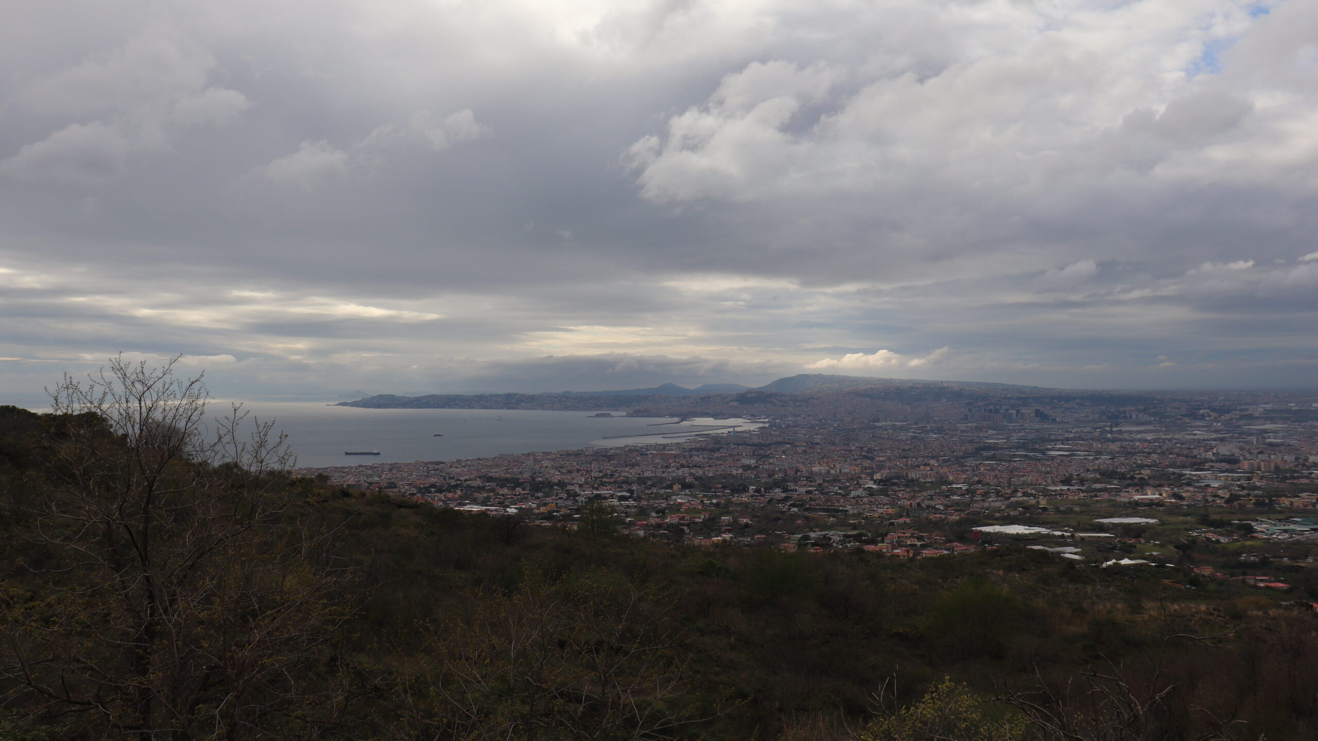 View of Naples from Mount Vesuvius.