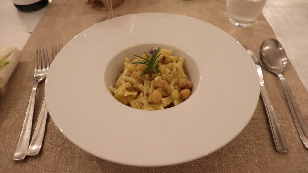 Dish of fresh pasta in Cilento.