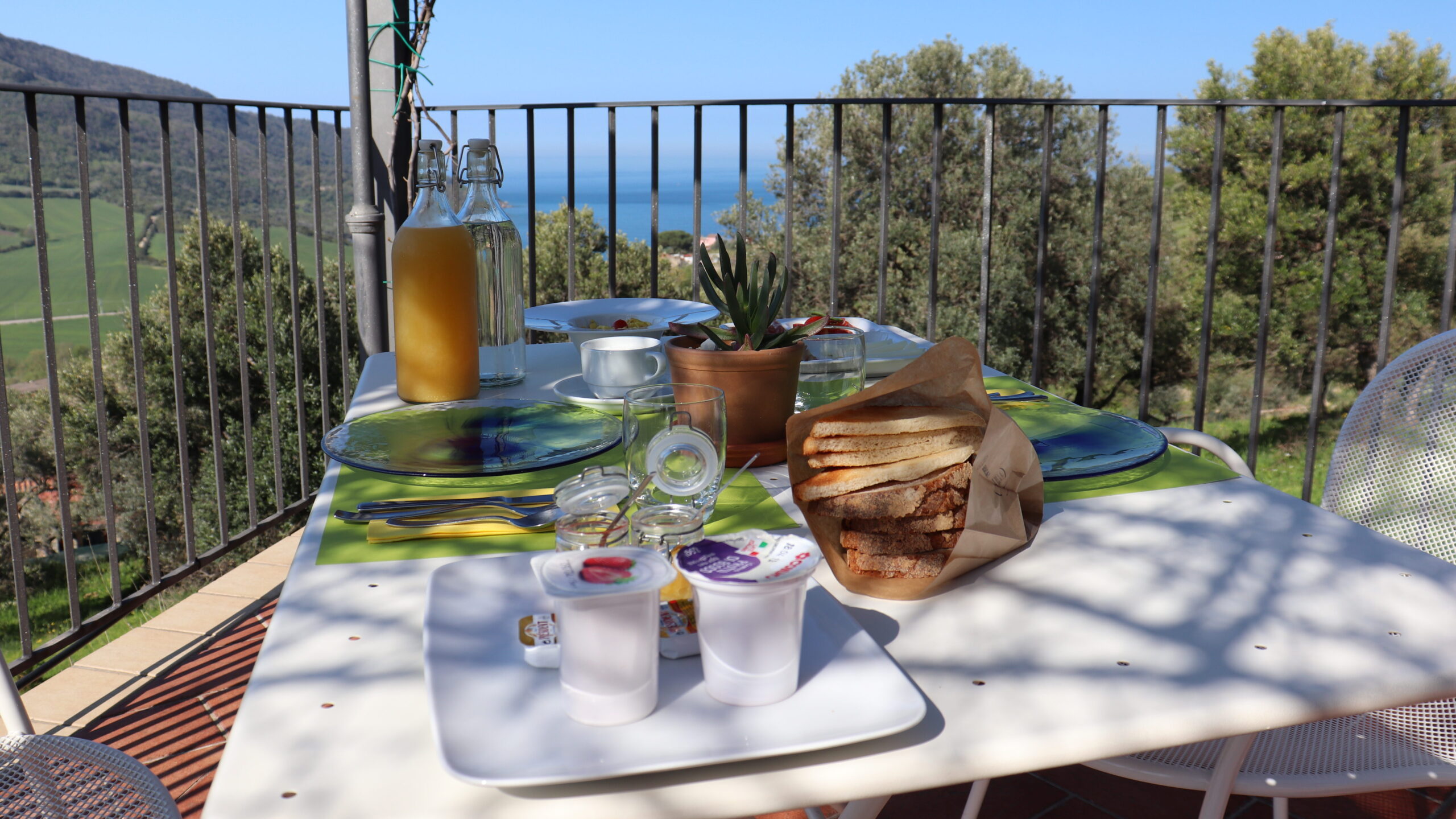 Breakfast at a B&B in Cilento.