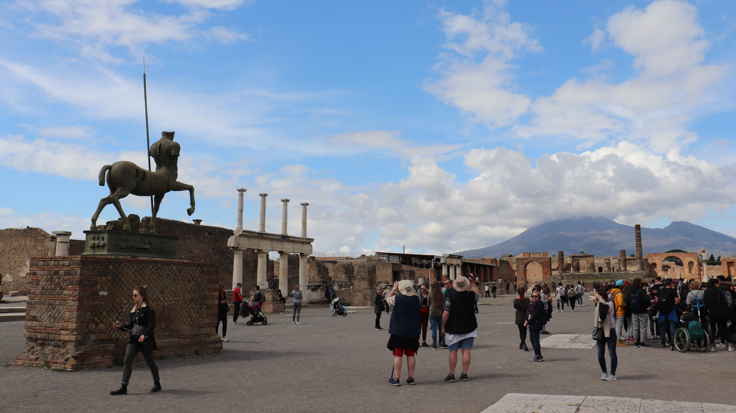 Ruins of city of Pompeii near Naples.