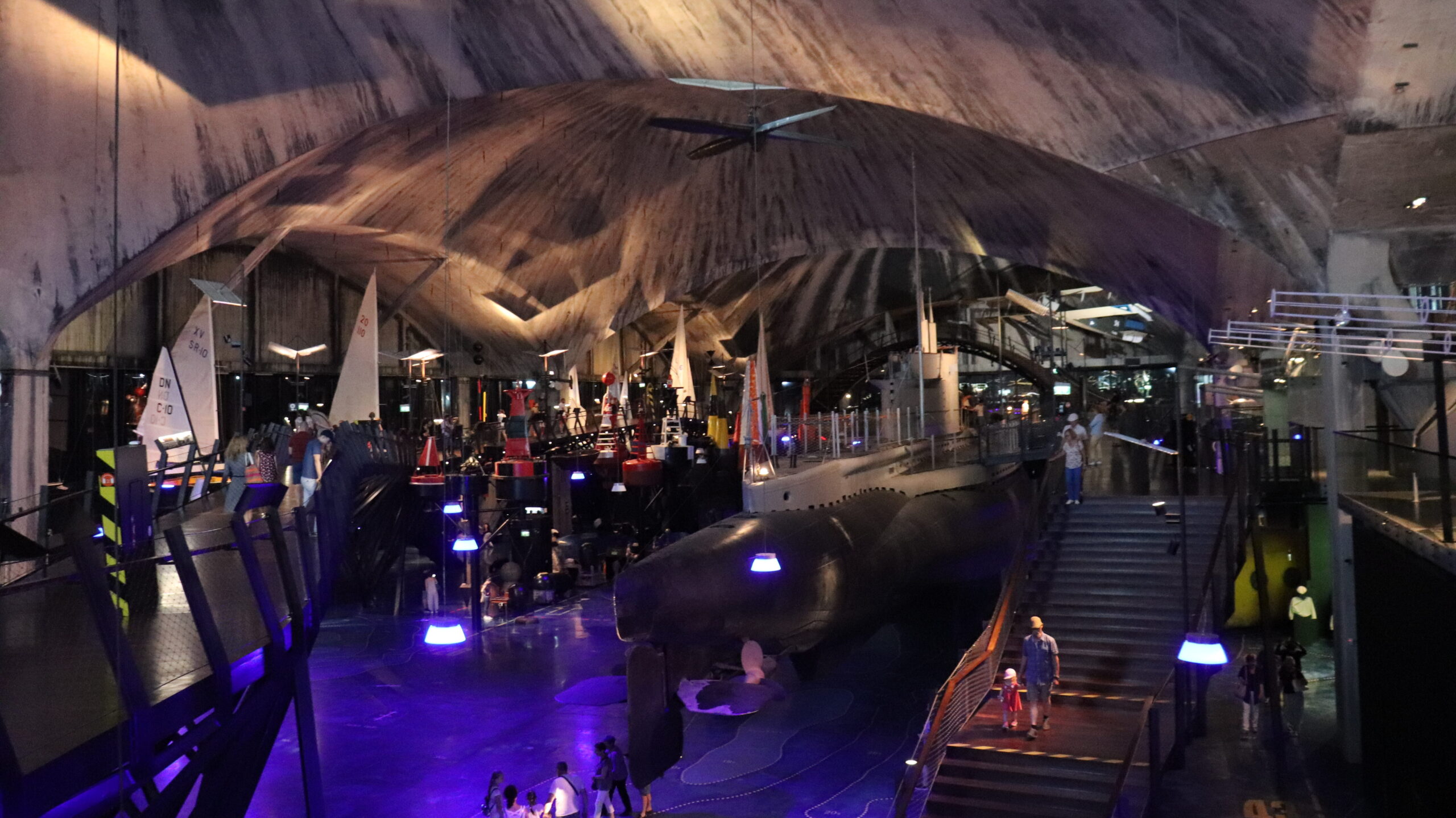 Seaplane museum interior in Tallinn.