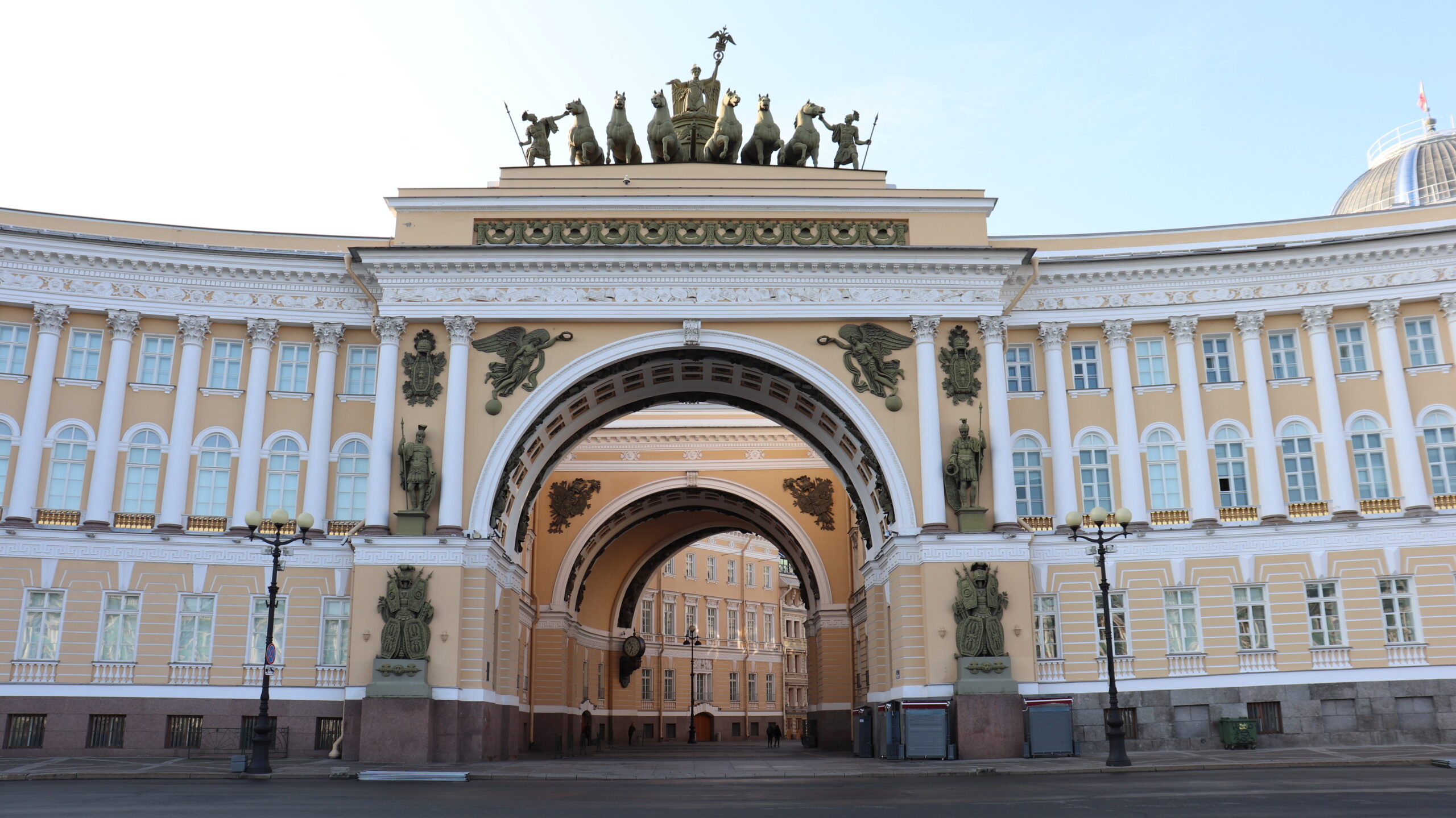 Arched building next to Hermitage.