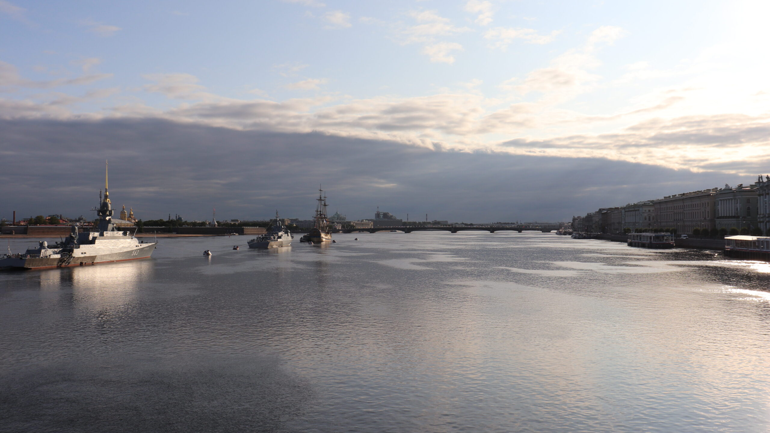 View of the river in St Petersburg.