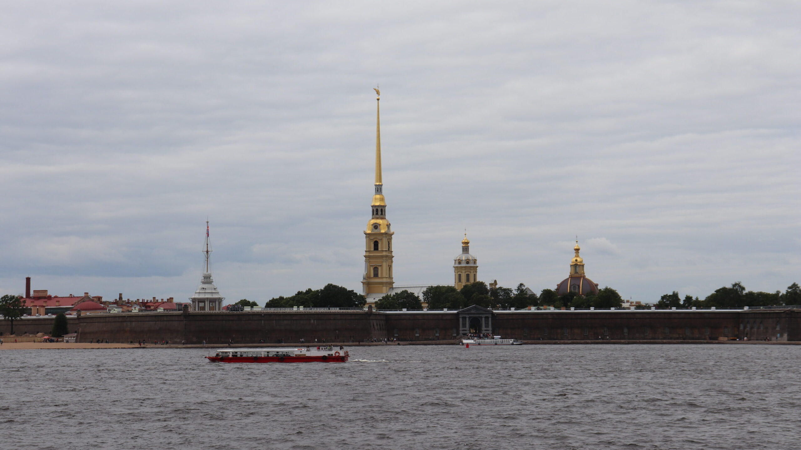 View of Russian fortress from across the river.