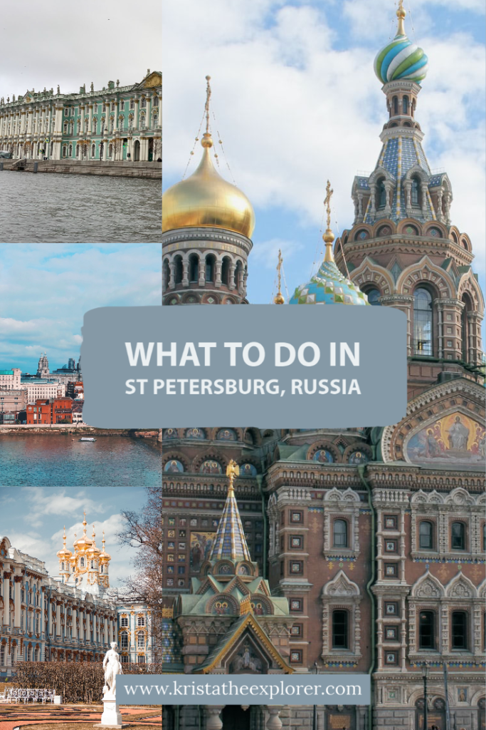 Various landmarks in St Petersburg, Russia.