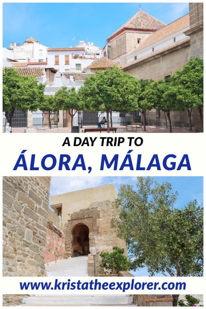 Small plaza and castle entrance in Alora.