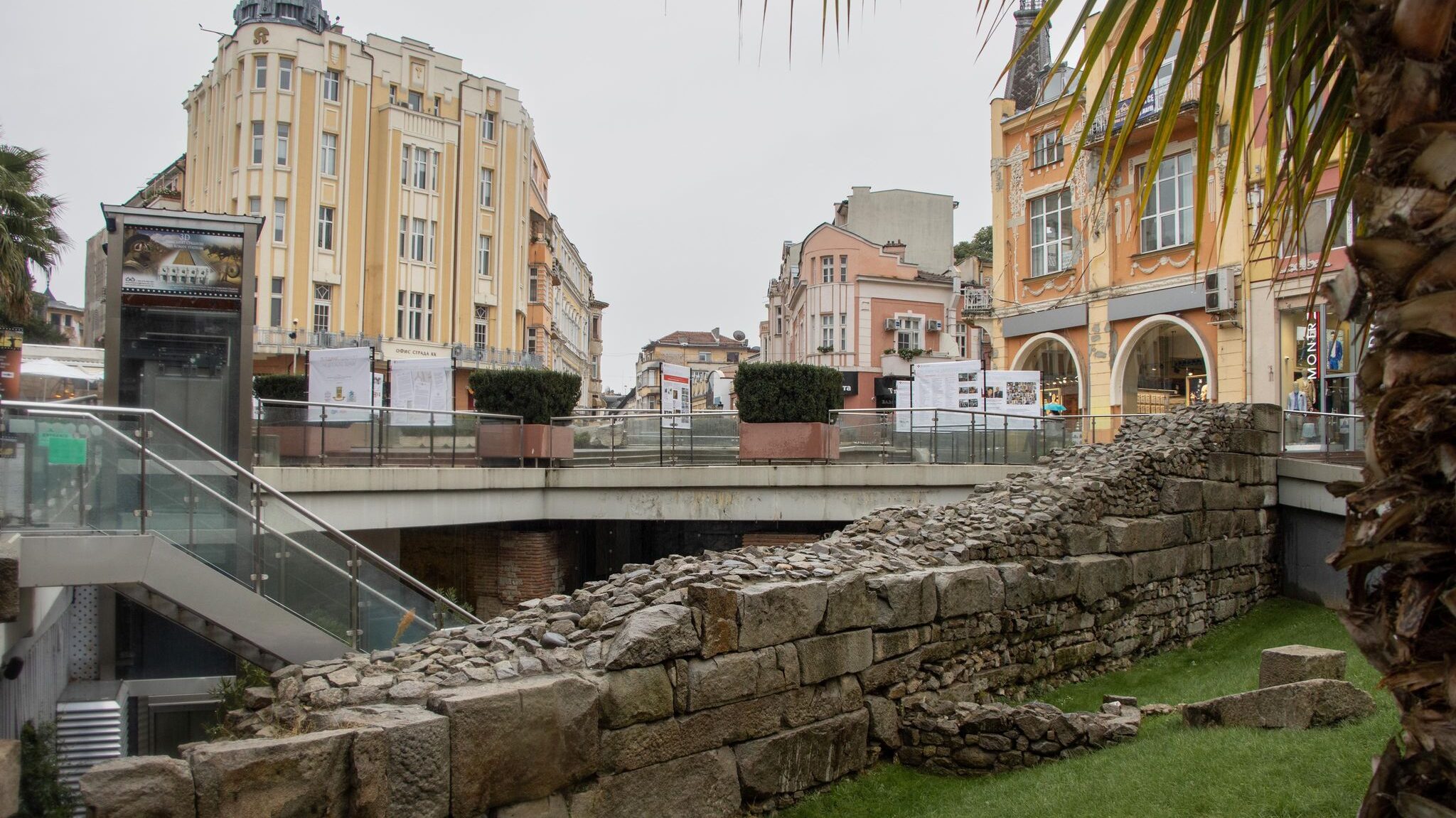 Ruins of Roman stadium in Plovdiv. 