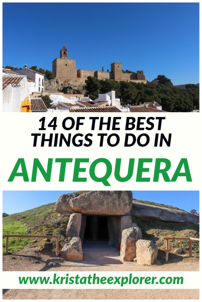 Castle and dolmens in Antequera.