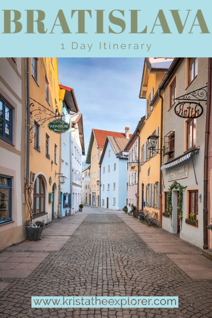 Old town street in Bratislava.