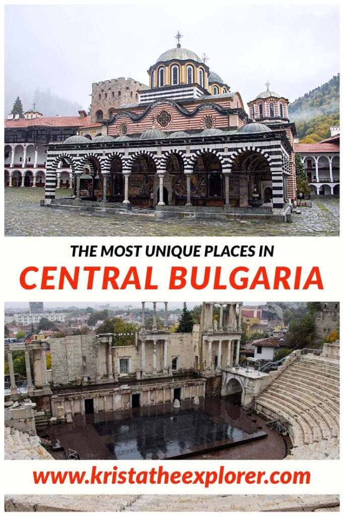 Monastery and Roman theatre in Bulgaria.