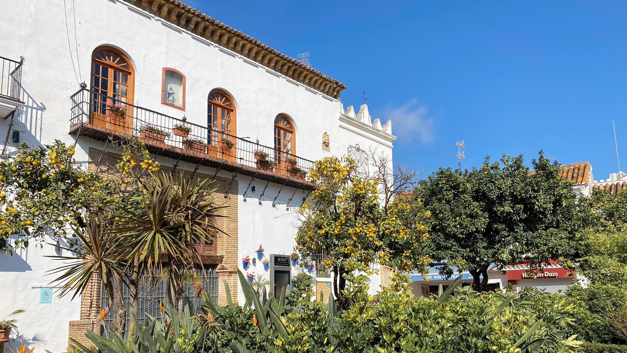 View of administrative building in Marbella's old town.