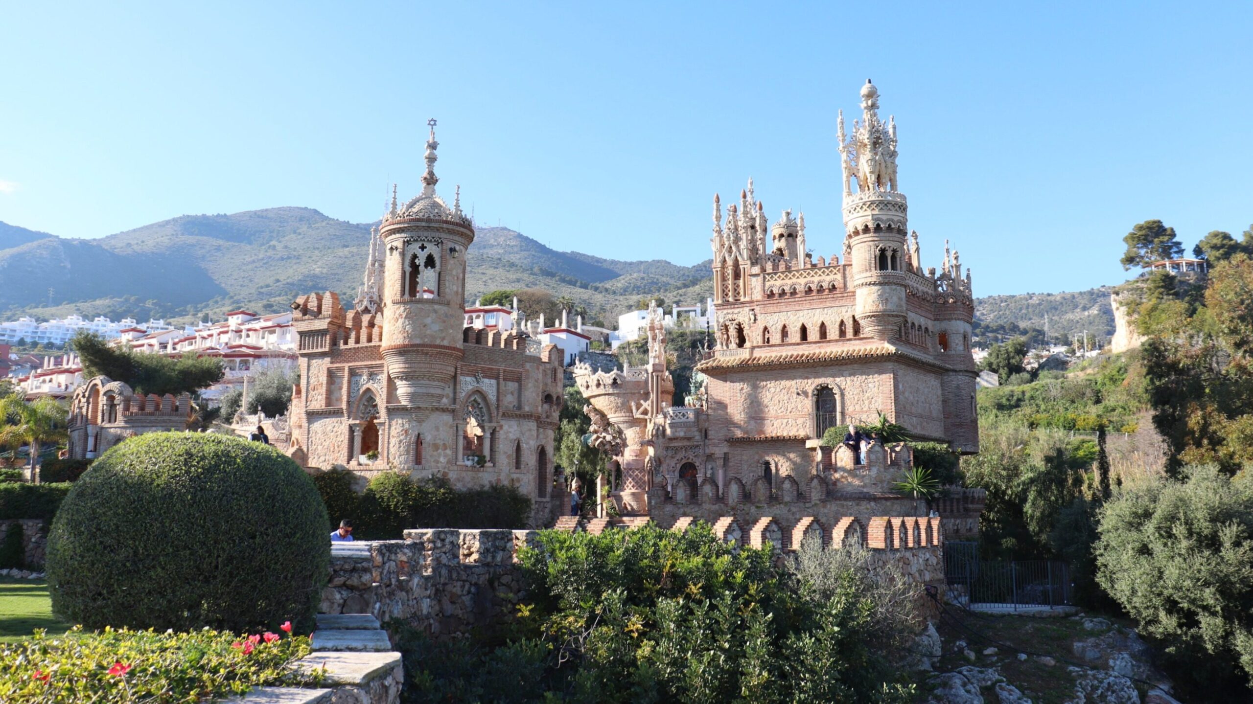 Fake medieval castle monument in Benalmadena. 