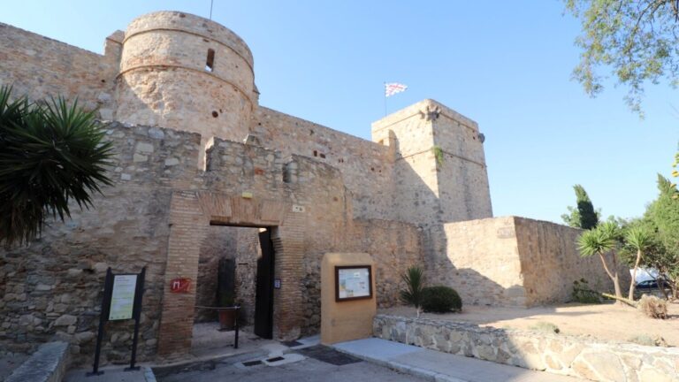 Medieval castle entry gate in Sanlucar.