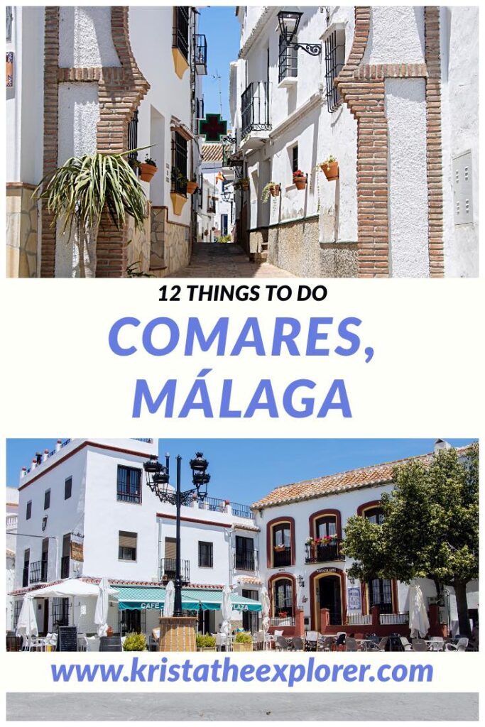 Streets views of the white village of Comares.