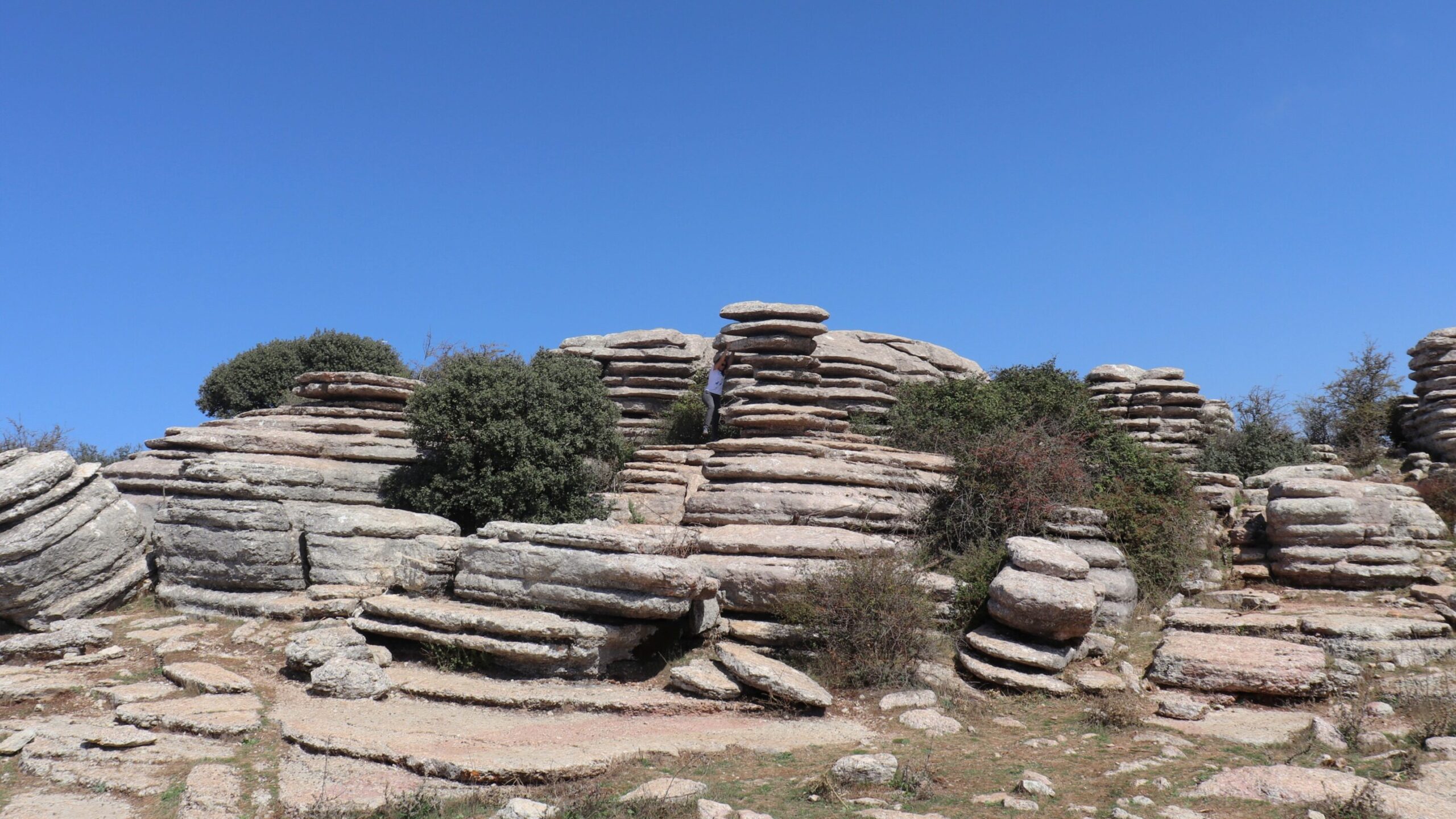 Unique rock formations in Antequera. 