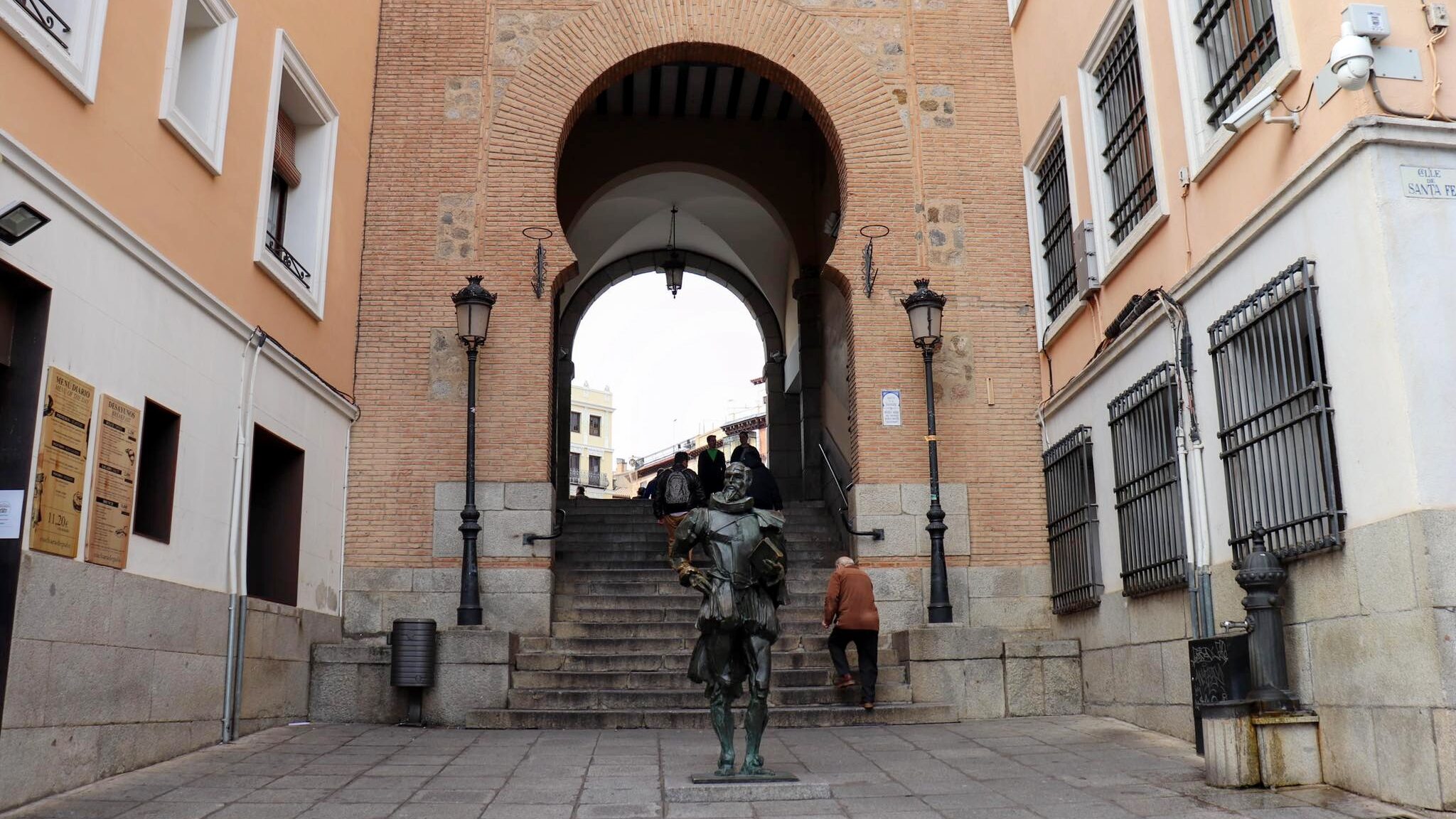 Statue of Cervantes in Toledo old town.