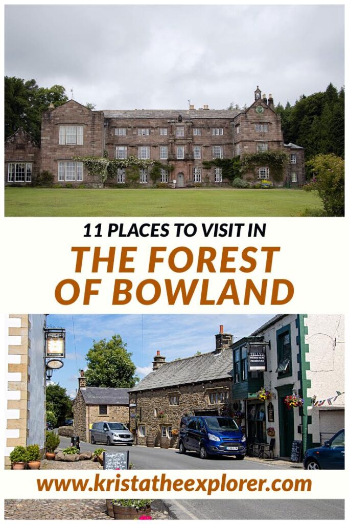 Palace in countryside and small town in the Forest of Bowland.