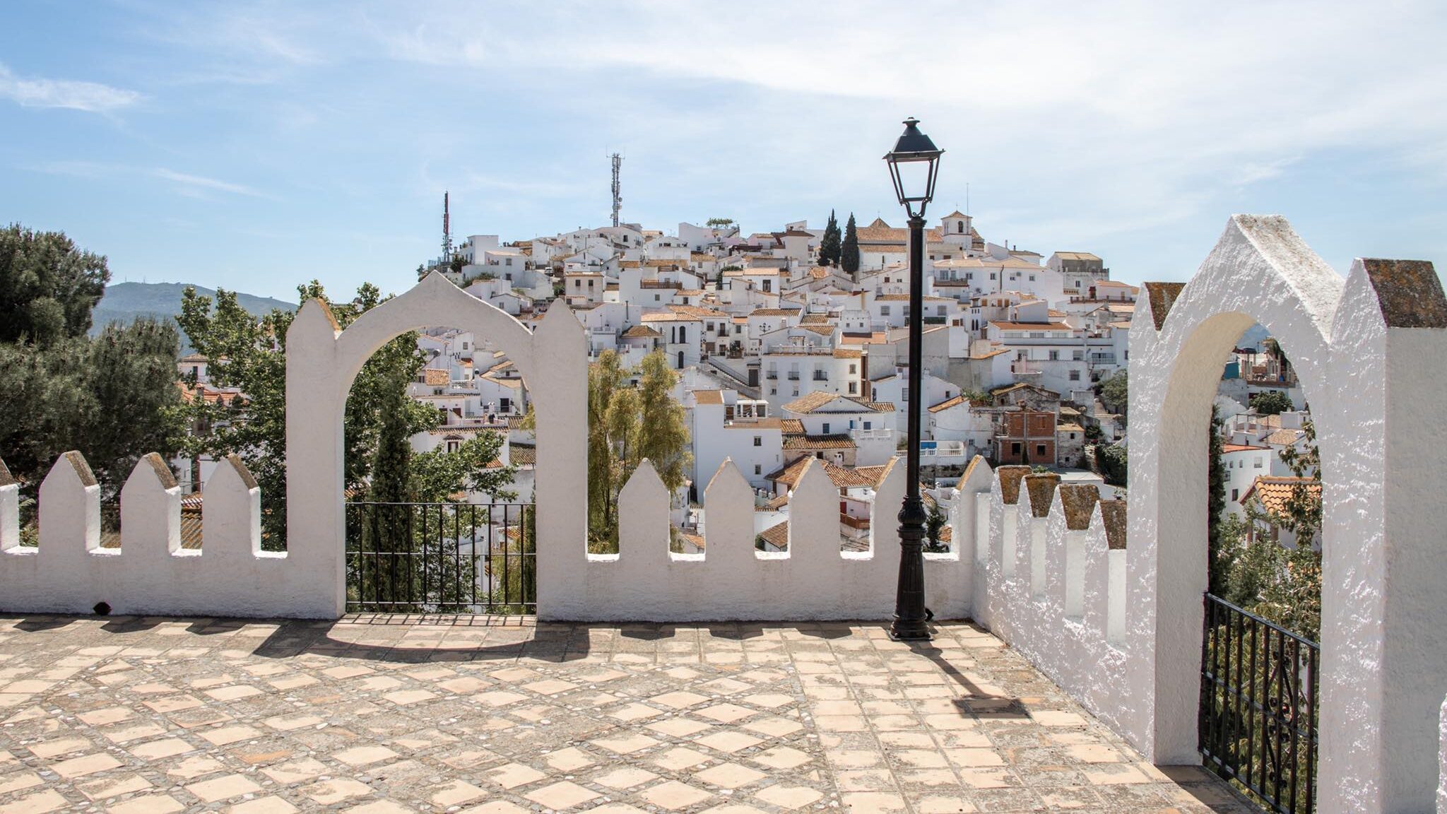 Viewpoint in Comares with Arab arches.