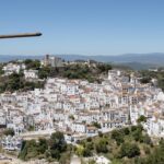 View of Casares with iron cross.