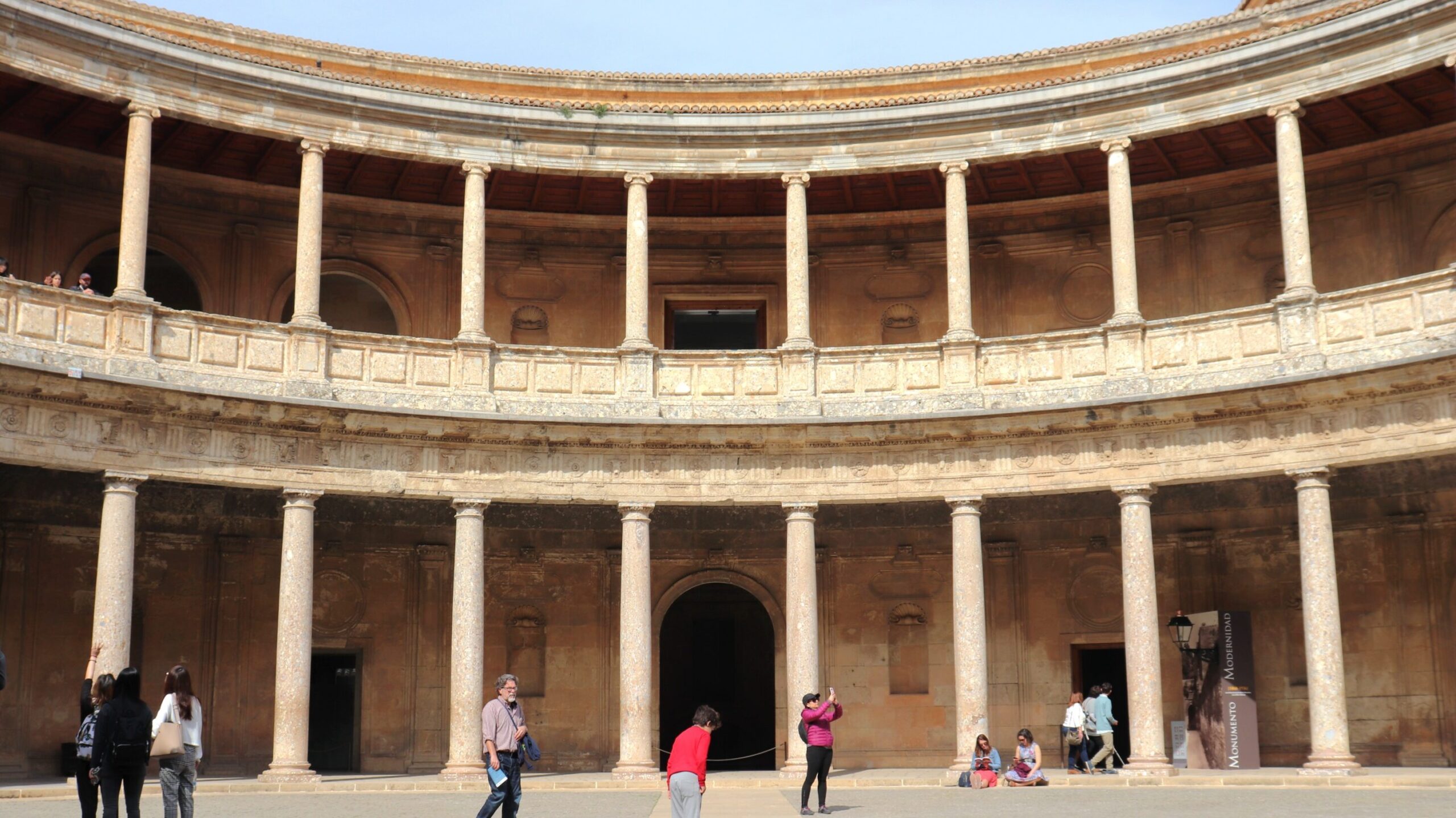 Round palace inside the Alhambra complex.