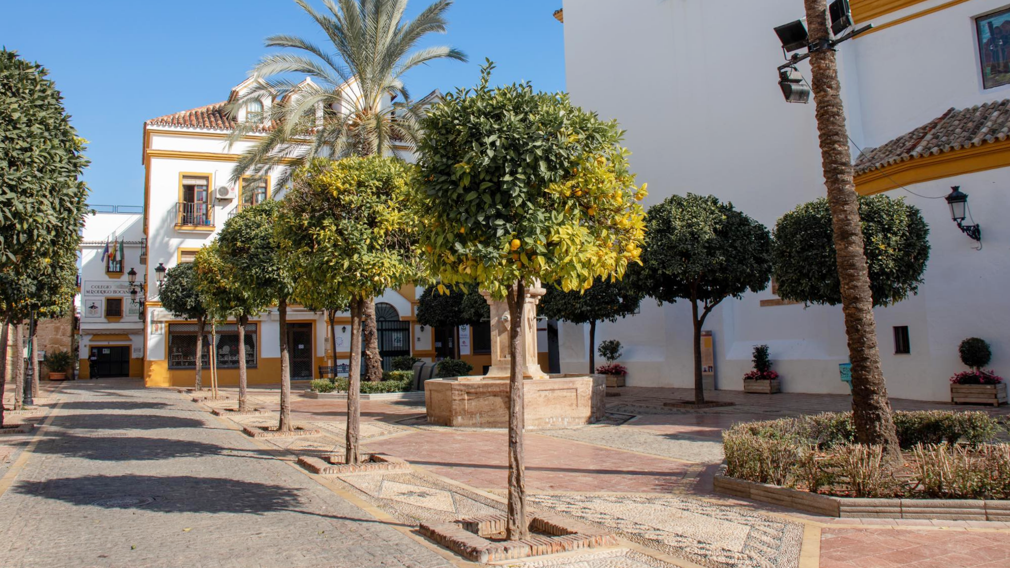 Whitewashed church in Marbella's old town.