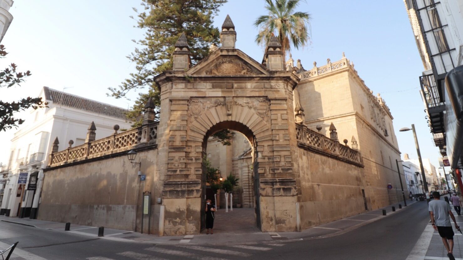 Entry gate to medieval church in Sanlucar.