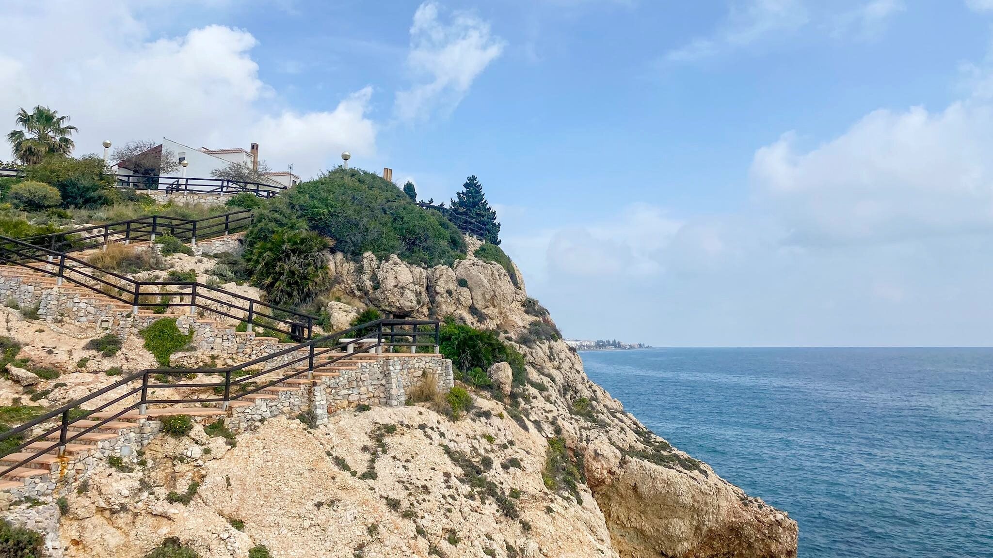 Coastal walking path in Malaga.