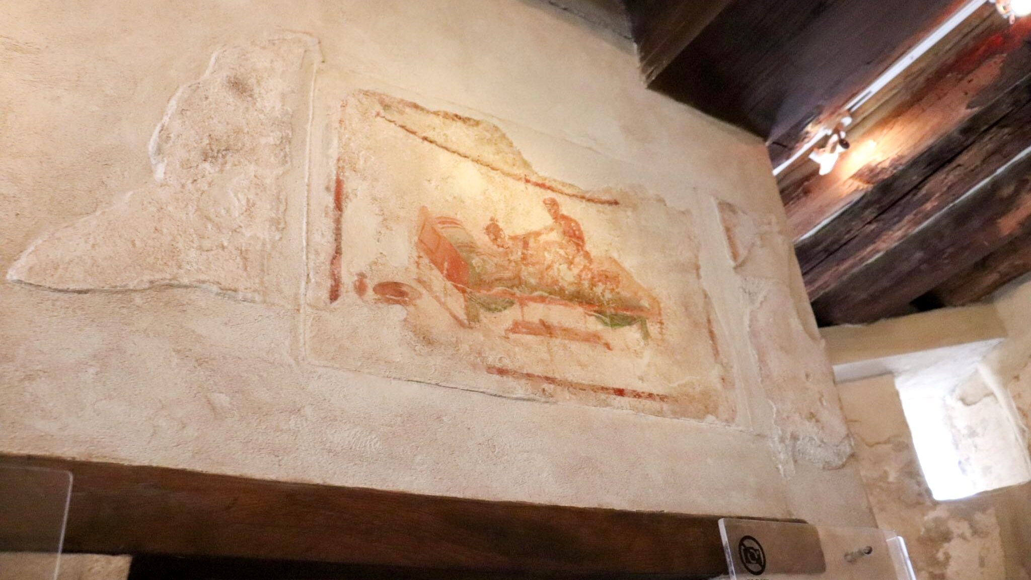 Painting on wall of brothel in Pompeii.