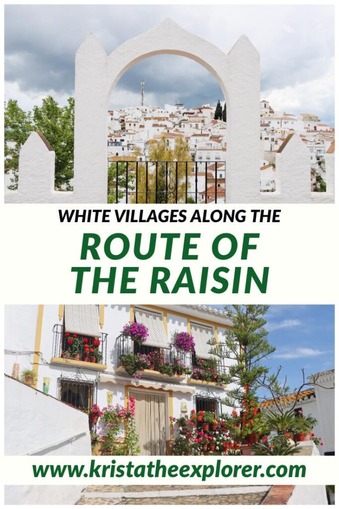 Two white villages along the Ruta de la Pasa.