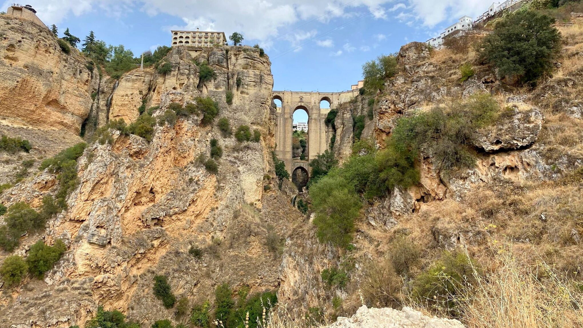 View of a bridge in Ronda.